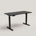Bureau LEVORA motorisé 140 cm – noir, vue 3/4