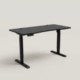 Bureau LEVORA motorisé 140 cm – noir, vue 3/4