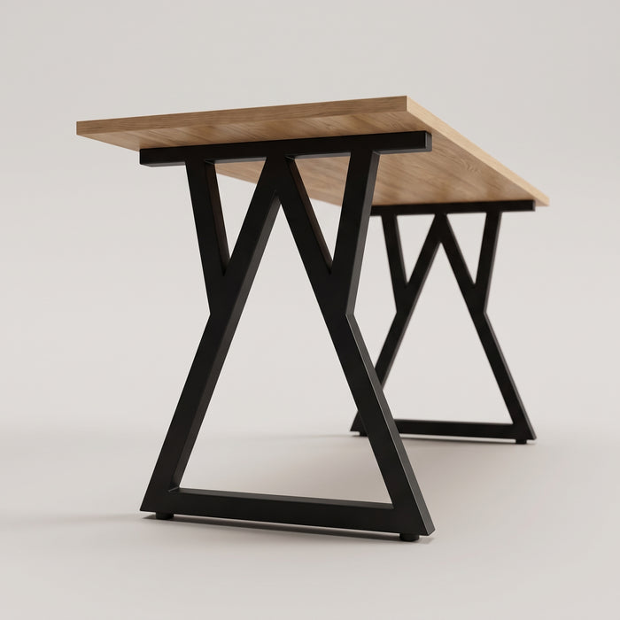 Bureau VIVOTEC 140 cm – structure acier en profil