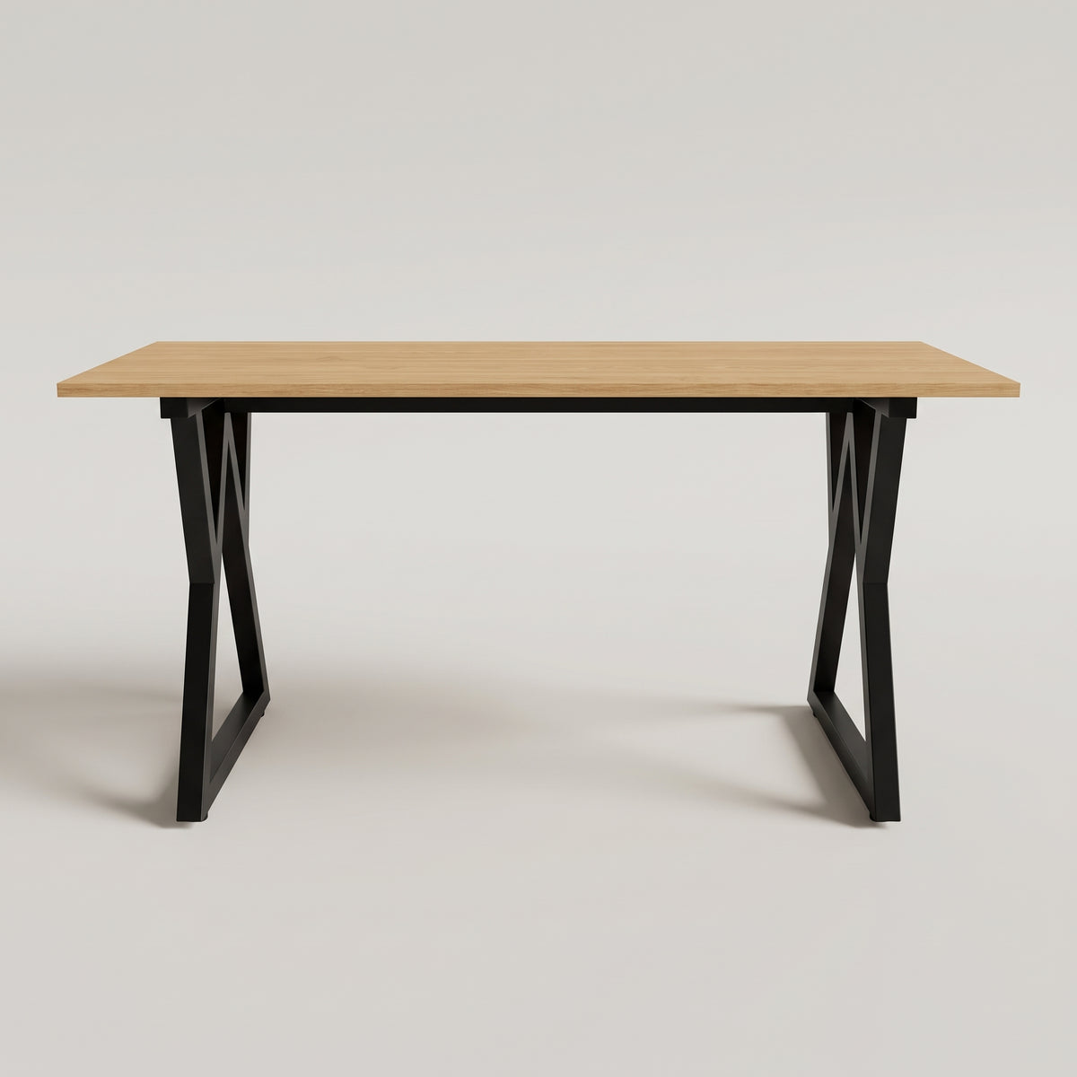 Bureau VIVOTEC 140 cm – chêne, vue de face
