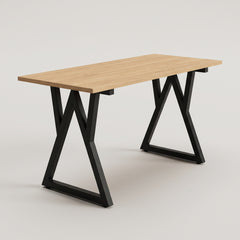 Bureau VIVOTEC 140 cm – chêne, vue 3/4