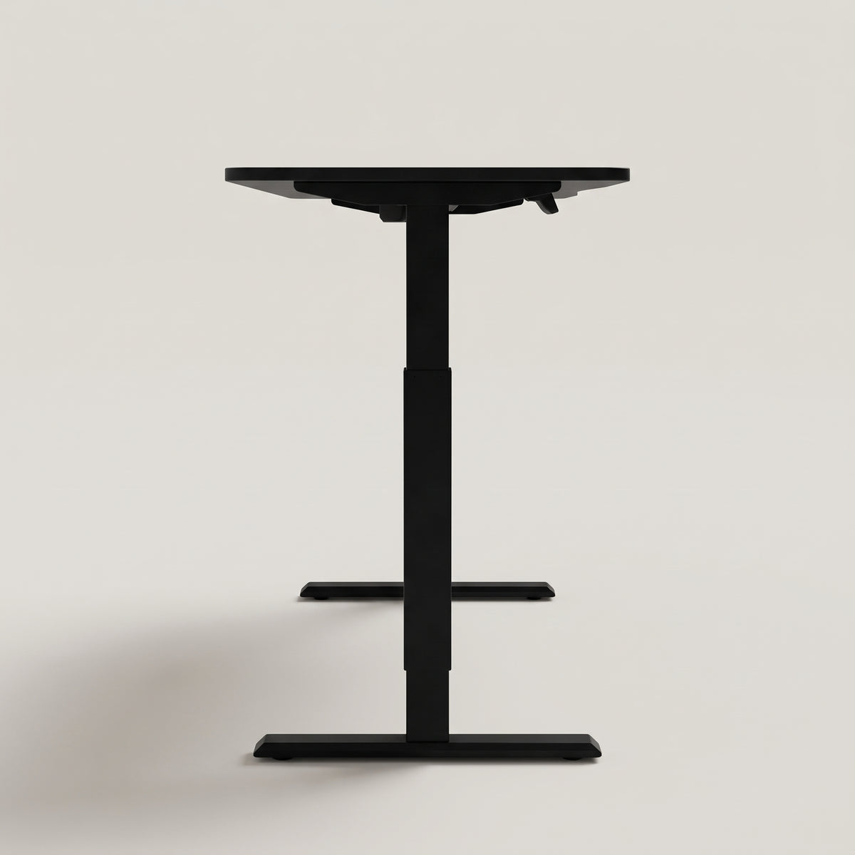 Bureau LEVORA motorisé 140 cm – profil du pied télescopique