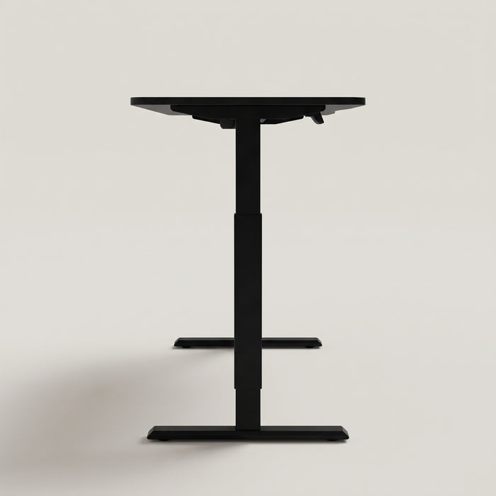 Bureau LEVORA motorisé 140 cm – profil du pied télescopique
